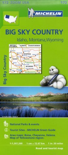 Big Sky Country. Idaho, Montana, Wyoming. Mapa 1:1 267 200 Opracowanie zbiorowe
