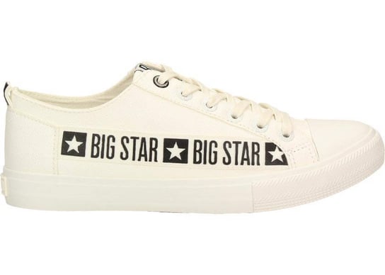 Big Star Półbuty EE174070 44 Półbuty Białe z Napisami Big Star