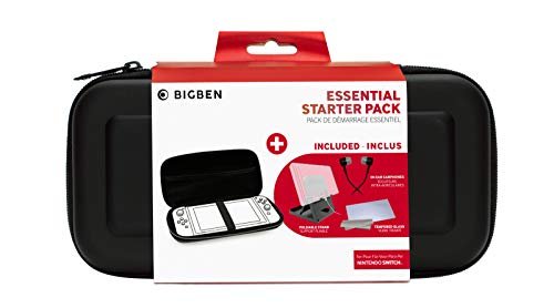 Bigben - Pakiet startowy Nintendo Switch: twarda obudowa, osłona ekranu, słuchawki i stojak (Nintendo Switch) BIGBEN