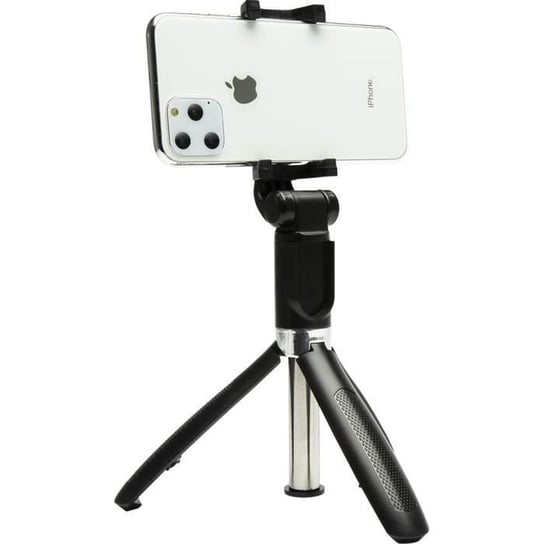 BIGBEN Teleskopowy kij z bezprzewodowym wyzwalaczem fotograficznym - Mini statyw / drążek do selfie - Czarny Inna marka