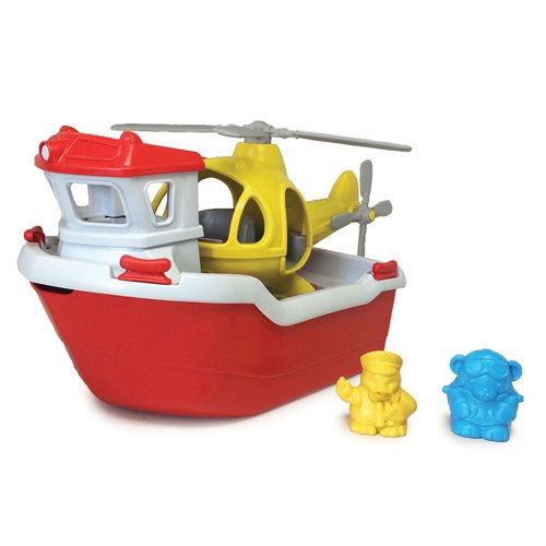 Bigjigs Toys, Green Toys, zabawka do kąpieli łódka ratunkowa, zestaw Bigjigs