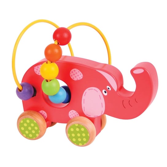 Bigjigs Toys, jeżdżąca przekładanka Słonik Bigjigs