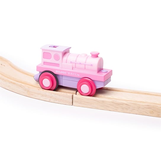 Bigjigs Toys Lokomotywa Dla Dzieci Z Napędem Różowa Powerful Pink Loco Bigjigs