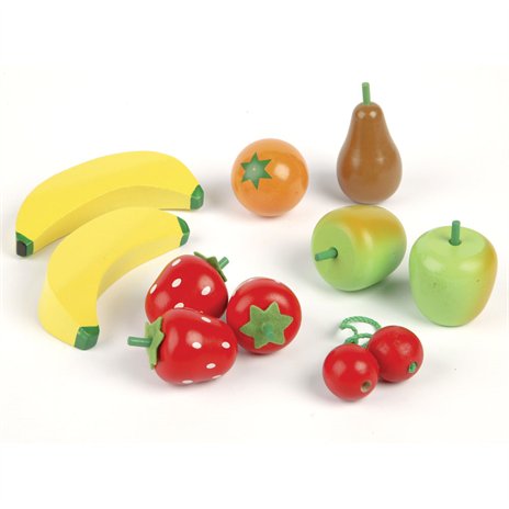 Bigjigs Toys, Tidlo, owoce drewniane do zabawy w jedzenie Bigjigs