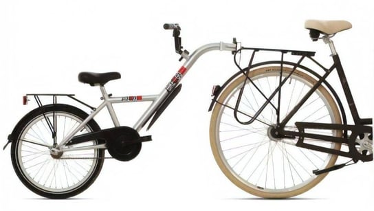 Bike2go, Rower przyczepka, Aanhangfiets Junior 20", srebrny BIKE2GO