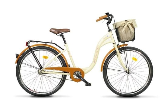 BikeLand, Rower miejski,Vintage Łabędź 26", kremowy BikeLand