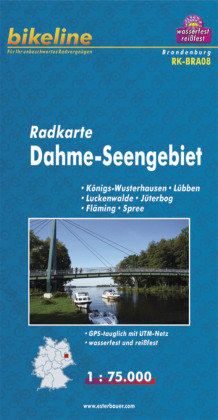 Bikeline Radkarte Deutschland Dahme-Seengebiet 1 : 75 000 Esterbauer Gmbh, Esterbauer Verlag Gmbh