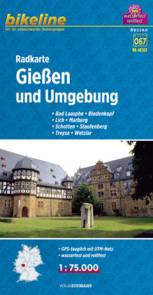 Bikeline Radkarte Deutschland Gießen und Umgebung 1 : 75 000 Esterbauer Gmbh, Esterbauer Verlag Gmbh