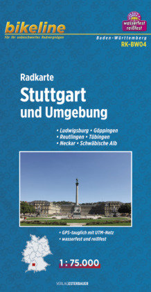 Bikeline Radkarte Deutschland Stuttgart und Umgebung 1 : 75 000 Esterbauer Gmbh, Esterbauer Verlag Gmbh