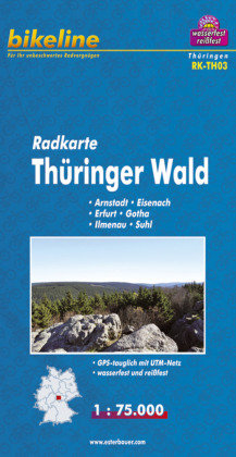 Bikeline Radkarte Deutschland Thüringer Wald 1 : 75 000 Esterbauer Gmbh, Esterbauer Verlag Gmbh