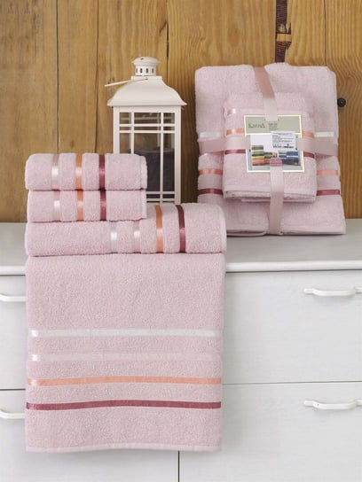 Bilge Komplet Ręczników Bale Lilac Prezent 4 Szt Bilge Ev Tekstil