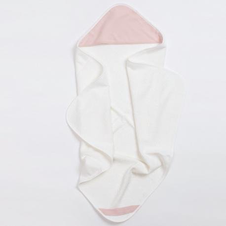 Bim Bla Bambusowy ręcznik z muślinowym kapturkiem różowy Bim Bla