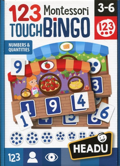Bingo 123 Montessori, gra planszowa, Headu Headu