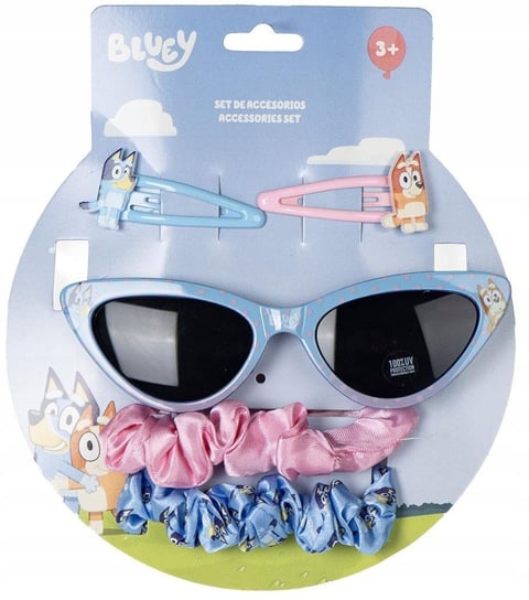 Bingo i Bluey okulary przeciwsłoneczne spinki gumki Blue frotki Cerda