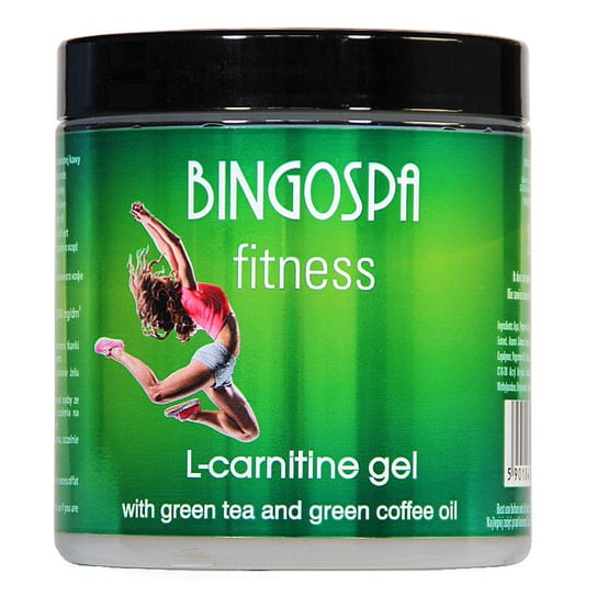 BINGOSPA Fitness, L-karnityna w żelu z zieloną herbatą i olejkiem z zielonej kawy, 250g BINGOSPA