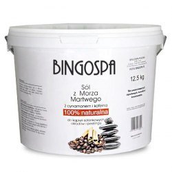 BINGOSPA Sól z Morza Martwego z cynamonem i kofeiną   12,5kg BINGOSPA