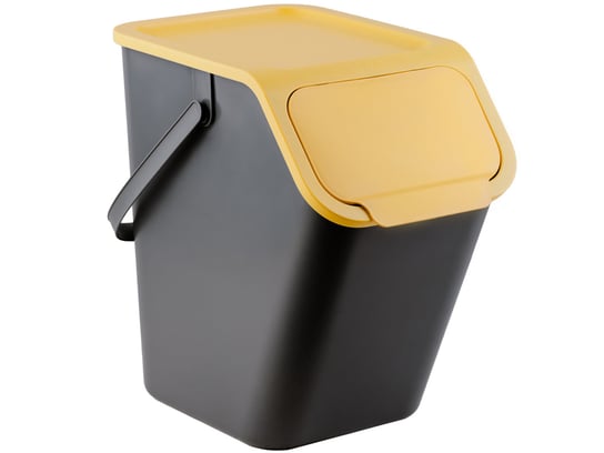 BINI pojemnik do segregacji odpadów kolor żółty kosz na śmieci do metalu na plastk metal 25L PRACTIC