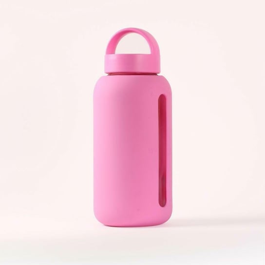 Bink - Szklana Butelka Do Monitorowania Dziennego Nawodnienia Day Bottle, 800Ml - Bubblegum Bink