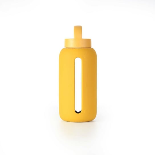 Bink - Szklana butelka do monitorowania dziennego nawodnienia Mama Bottle, 800ml - Mustard Bink