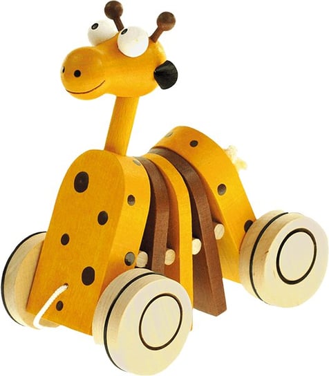 Bino, zabawka drewniana Żyrafa na sznurku Bino