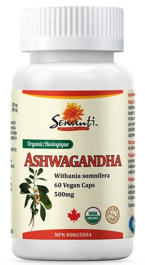 Bio Ashwagandha 60 V-kaps. Odporność na stres, Witalność & Pamięć Suplement diety Sewanti