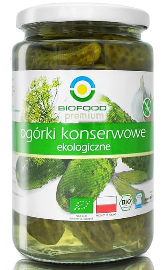 Bio Food, ogórki konserwowe bezglutenowe bio, 700 g (400 g) Bio Food