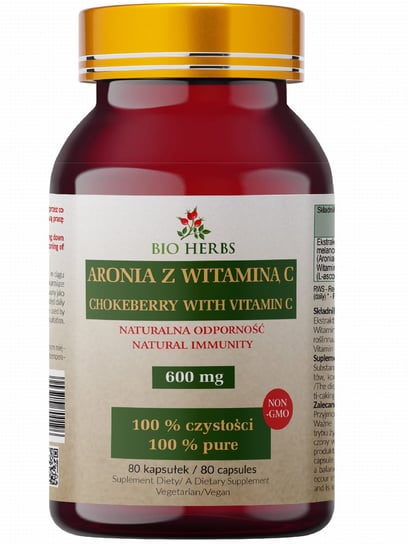 Bio Herbs, Aronia Z Witaminą C Naturalna Odporność, 80 Kaps. Suplement diety Bio Herbs