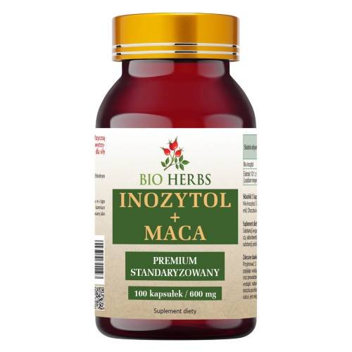 Bio Herbs, Inozytol + Maca,  Suplement diety, 100 kaps. Bio Herbs
