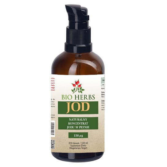 Bio Herbs, Jod Naturalny Koncentrat Jodu W Płynie 200 Porcji, 100ml Bio Herbs