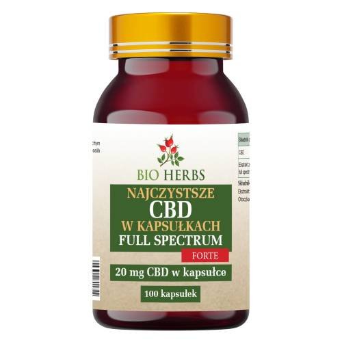 Bio Herbs, Najczystsze Cbd Forte 20mg Full Spectrum W Kapsułkach, 100szt. Bio Herbs