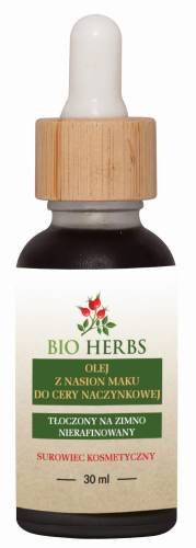 Bio Herbs, Olej Z Nasion Maku Do Cery Naczynkowej, 100% Naturalny Skóra Włosy, 30ml Bio Herbs