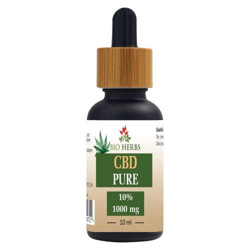 Bio Herbs, Olejek Konopny Cbd 10% 1000mg Pure, 10 Ml Bio Herbs