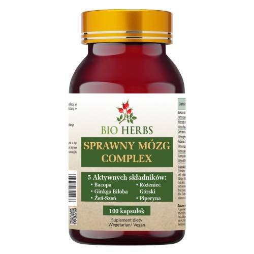Bio Herbs, Sprawny Mózg Complex, 100 kaps. Suplement diety Bio Herbs