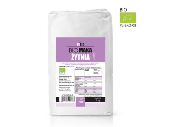 BIO Mąka żytnia 720 1kg Vivio