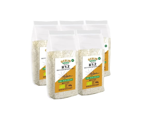 BIO Ocelio bezglutenowy ryż biały długoziarnisty 500g (ZESTAW 5 szt.) Ocelio