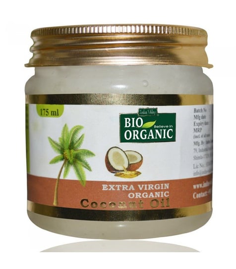 BIO Organiczny olej kokosowy, tłoczony na zimno, 175 ml, Indus Valley Indus Valley