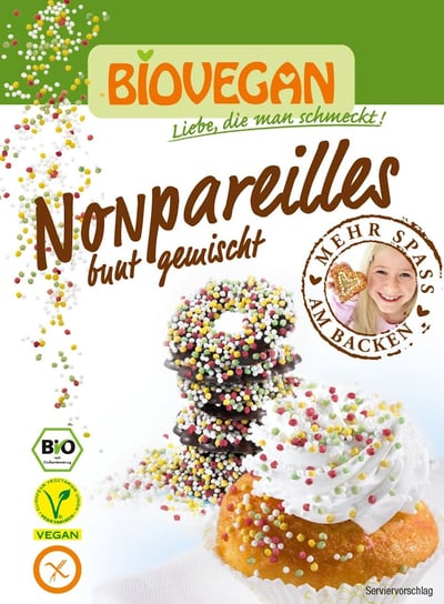 Bio Vegan, posypka cukrowa kolorowa perełki bezglutenowa bio, 35 g BioVegan