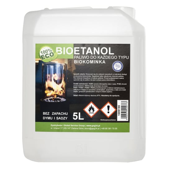Bioalkohol Bioetanol Bio Paliwo Do Biokominka 5L Inna marka