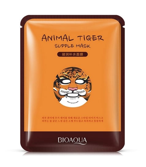 Bioaqua, Animal Tiger, nawilżająca maska do twarzy w formie płata, 30 g Bioaqua