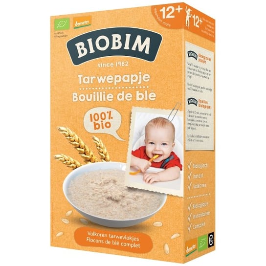 Biobim, Ekologiczna kaszka pszenna pełnoziarnista bezmleczna, Bio, 250 g Biobim