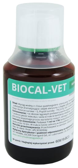 Biocal vet 125 ml katalizator w lotach rozpłodzie pierzeniu Inny producent