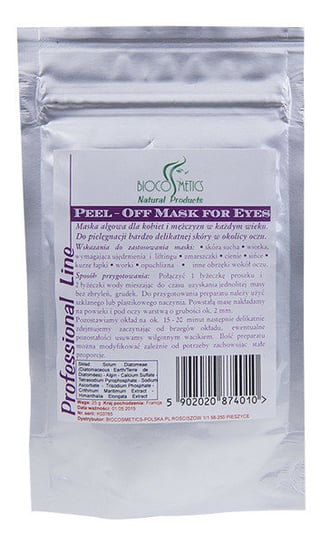 Biocosmetics Professional Line, maseczka algowa na okolice oczu, 25 g Biocosmetics