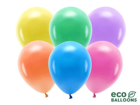 Biodegradowalne balony, ekologiczne Eco, metalizowany mix, 100 sztuk PartyDeco