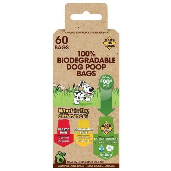 Biodegradowalne worki na psie odchody Bags on Board - 60 szt. Bob