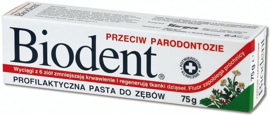 Biodent, pasta do zębów przeciw parodontozie, 75 g Biodent