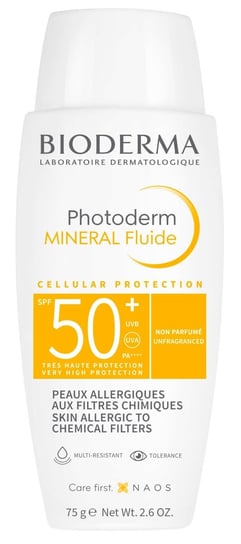 Bioderma, Photoderm, Fluid do twarzy mineralny SPF50+, 75 g Bioderma