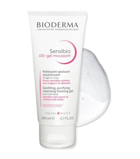BIODERMA Sensibio DS+ Cleansing Gel żel oczyszczający do twarzy dla kobiet 200ml (do skóry podrażnionej) Bioderma
