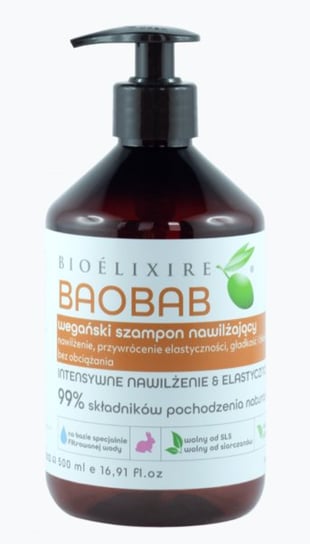 BIOELIXIRE Wegański Szampon Baobab 500ml Bioelixire