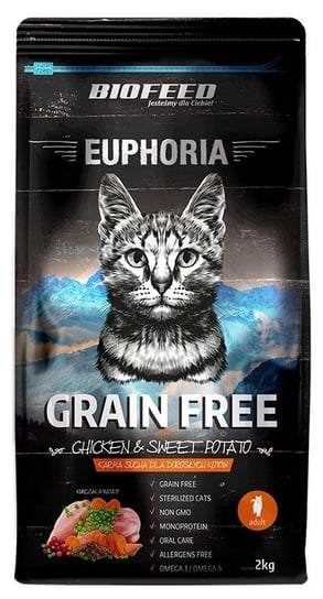 BIOFEED Euphoria ADULT CAT Grain Free Chicken&Potato 2kg Biofeed