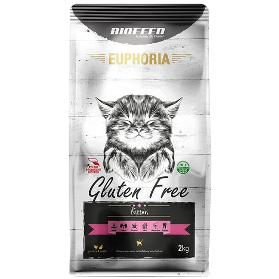 Biofeed Euphoria Kitten Gluten Free Karma Dla Kociąt Z Drobiem I Królikiem 2Kg Biofeed